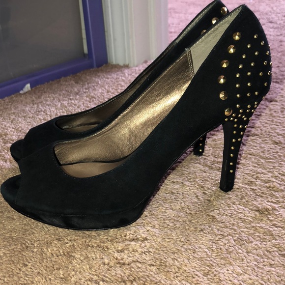 Moda Spana Shoes - Black high heels with gold studs